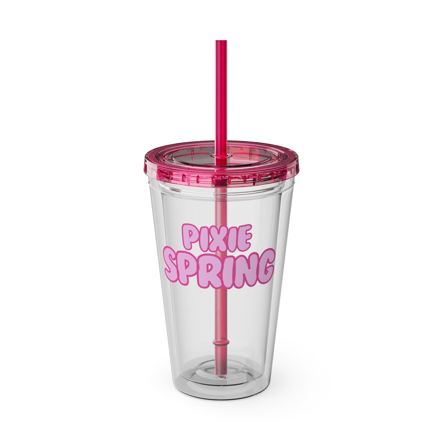 Pixie Bubbly Tumbler with Straw, 16oz