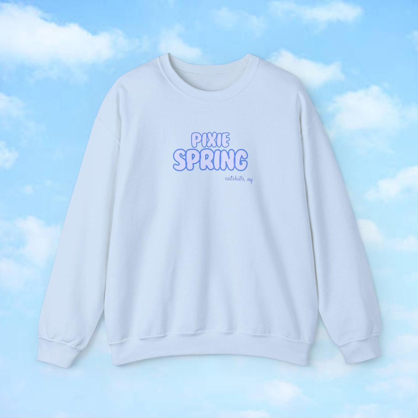 Bubbly Blue Pixie Crewneck Sweatshirt